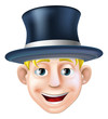 Man in top hat cartoon