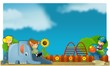 The funfair - playground - illustration for the children