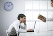 Photo: overworked businessman overworked businessman