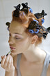 Photo: Applying make up Applying make up
