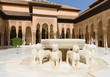 Famous Lion Fountain, Alhambra Castle (Granada, Spain)