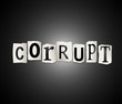 Corruption concept.