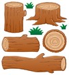 Vector: Log theme collection 1 Log theme collection 1