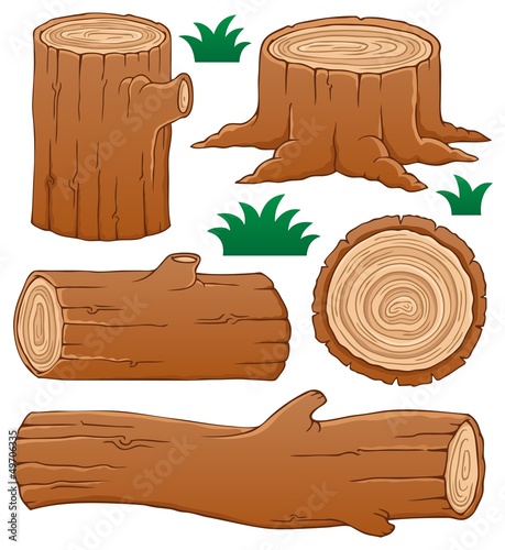 Vector: Log theme collection 1 Log theme collection 1