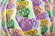 Viele verschiedene Euro-Geldscheine
