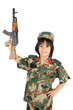 Cute kid with gun