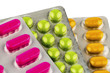 Bunte Tabletten in Blisterpackung,