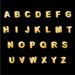 Gold Alphabet 3D Letters