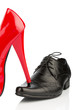 Damenschuh und Herrenschuh