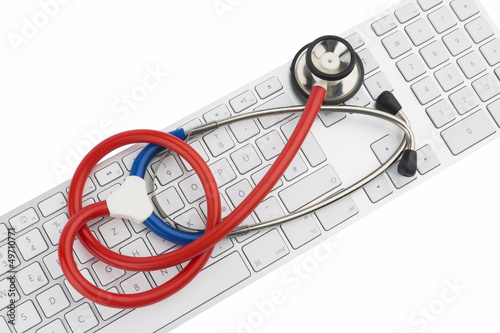 Photo: Stethoskop und Tastatur Stethoskop und Tastatur