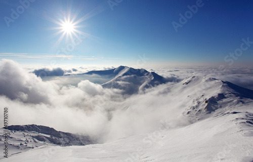 Photo: Winter mountain landscape with sun - Slovakia Winter mountain landscape with sun - Slovakia