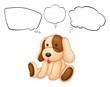 A puppy with empty thoughts