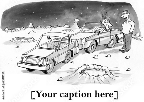 Illustration: Car accident on Mars Car accident on Mars