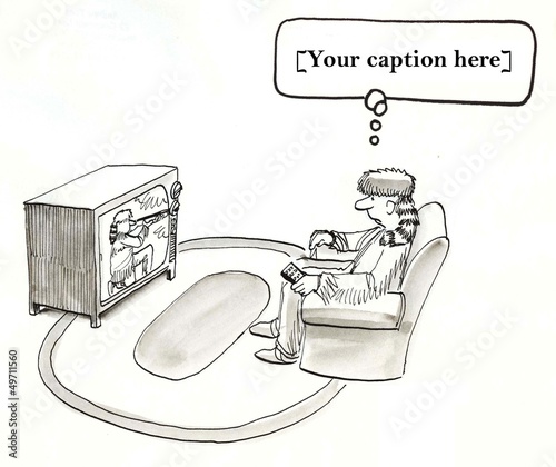 Illustration: Davy Crockett watches tv Davy Crockett watches tv