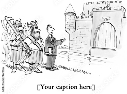 Illustration: Real estate shows castle to Vikings Real estate shows castle to Vikings