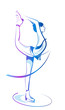 Vektor: Winter sport. Ladies figure skating. Ice show. Winter sport. Ladies figure skating. Ice show.
