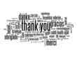 "THANK YOU" Tag Cloud (a lot thanks gratitude message)
