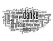 "DANKE" Wortwolke (Vielen Dank Freundlichkeit Schön Sehr)