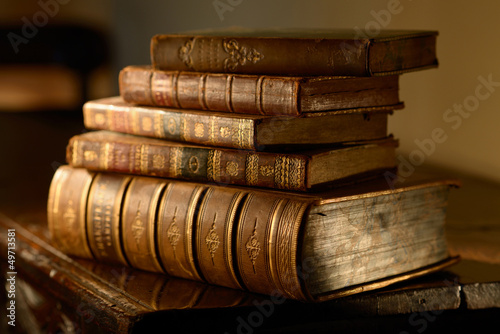 Photo: VintageBooks.Selective focus VintageBooks.Selective focus