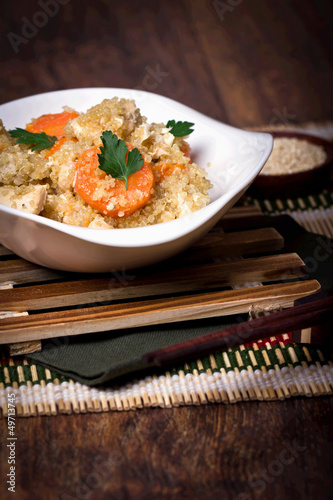 Photo: Quinoa with chicken and carrots Quinoa with chicken and carrots