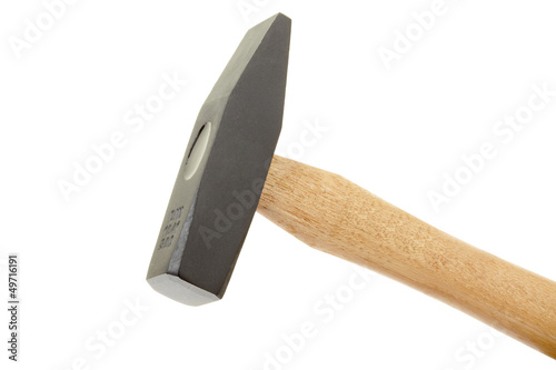 Photo: Hammer isolated on white, clipping path included Hammer isolated on white, clipping path included