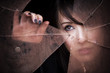 Photo: Peeking woman Peeking woman