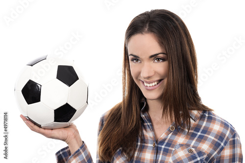 Photo: adult woman with ball adult woman with ball