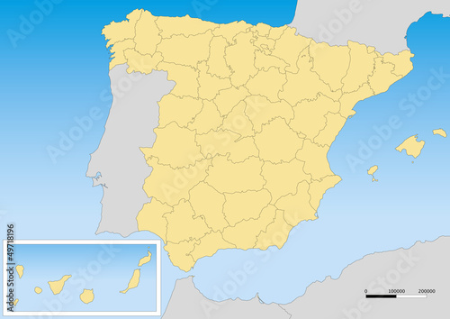 Vector: Spain map UTM Spain map UTM