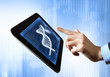 Dna strand On The Tablet Screen