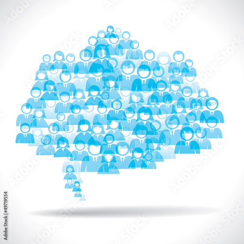 Vector: group of people make message bubble stock vector group of people make message bubble stock vector