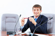 Businessman at meeting