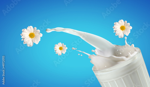 Photo: Fresh milk in the glass Fresh milk in the glass