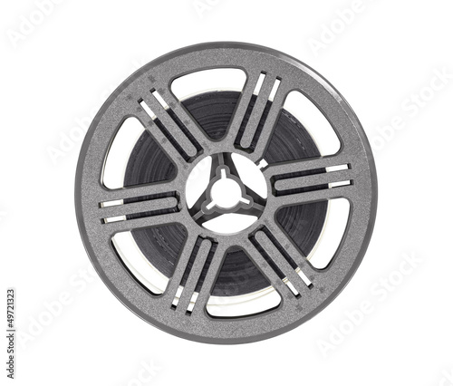 Photo: Vintage Super 8 Film Reel Isolated Vintage Super 8 Film Reel Isolated
