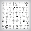 Set stylized wine glass for fault