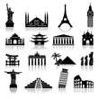 Landmark travel icons