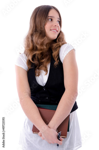 Photo: Adorable teenager with books Adorable teenager with books