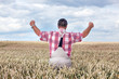 Bauer shows joy in his corn field