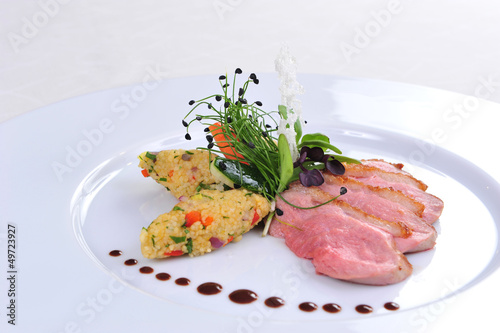 Photo: Geflügelbrust - Entenbrust & Schokoladensauce Geflügelbrust - Entenbrust & Schokoladensauce