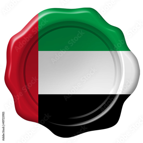 Illustration: Wachssiegel Vereinigte Arabische Emirate Wachssiegel Vereinigte Arabische Emirate