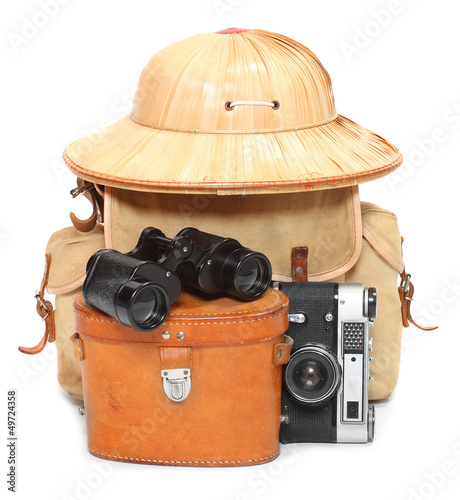 Photo: Vintage accessories for traveling to tropics. Vintage accessories for traveling to tropics.