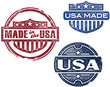 Vector: Vintage Made in USA Stamps Vintage Made in USA Stamps
