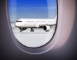 view of airport through window