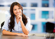 Thoughtful business woman