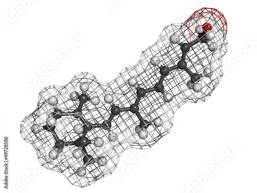 Illustration: Vitamin A (retinol) molecule Vitamin A (retinol) molecule