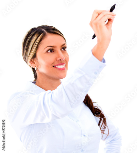 Photo: Business woman holding a pen Business woman holding a pen