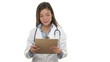 Medical professional - woman doctor with clipboard