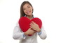 Medical doctor woman showing heart concept