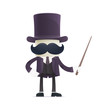 funny cartoon illusionist