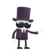funny cartoon illusionist