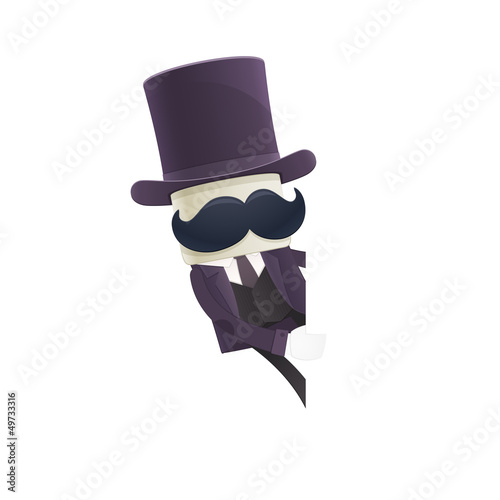 Vector: funny cartoon illusionist funny cartoon illusionist